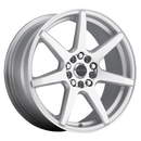 Raceline 131S Evo 17x7.5in / 5x100/5x114.3 BP / 40mm Offset / 72.62mm Bore - Silver & Machined Wheel