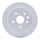 R1 06-15 Lexus Is250 Rear Right Drilled & Slotted Geo-Carbon Rotor