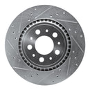 R1 03-14 Volvo XC90 Rear Drilled & Slotted Silver Brake Rotor Set