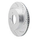 R1 02-05 Ford Explorer Front Right Drilled & Slotted Silver Brake Rotor