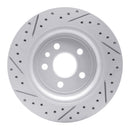 R1 07-18 Volvo S80 Rear Right Drilled & Slotted Geo-Carbon Rotor