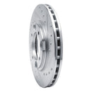 R1 92-98 Hyundai TIBURON Front Right Drilled & Slotted Silver Brake Rotor