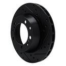 R1 91-97 Porsche 911 Left Rear Drilled & Slotted Black Brake Rotor