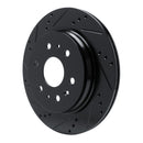 R1 19-25 Cadillac Escalade Front & Rear Drilled & Slotted Black Brake Rotor Set