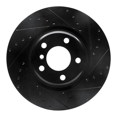 R1 12-20 BMW M240I Coupe & Convertible Rear Right Drilled & Slotted Black Brake Rotor