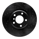 R1 12-20 BMW M240I Coupe & Convertible Rear Right Drilled & Slotted Black Brake Rotor