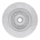 R1 97-99 Ford F-150 RWD Front Left Drilled & Slotted Silver Brake Rotor