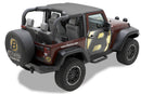 Bestop 10-18 Jeep Wrangler JK 2-Door Header Targa Bikini (Black Diamond)