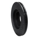 R1 09-14 Hyundai Genesis Sedan Front Right Drilled & Slotted Black Brake Rotor