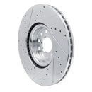 R1 18-25 Volkswagen Teramont Front Drilled & Slotted Silver Brake Rotor Set