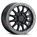 Raceline A14GR Alpha 15x7in/5x114.3 BP/25mm Offset/68mm Bore - Gunmetal & Red Ring Beadlock Wheel