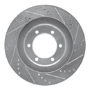 R1 03-09 Lexus GX470 Front Drilled & Slotted Silver Brake Rotor Set