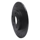 R1 98-05 Buick Park Avenue Rear Right Drilled & Slotted Black Brake Rotor