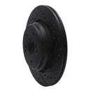 R1 00-06 BMW M3 Rear Right Drilled & Slotted Black Brake Rotor