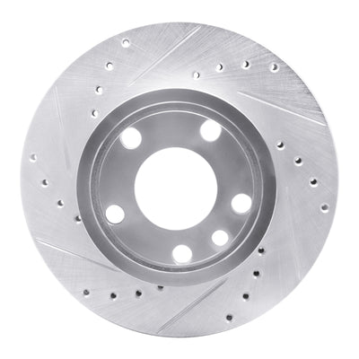 R1 92-95 Volkswagen EuroVan Front Left Drilled & Slotted Silver Brake Rotor
