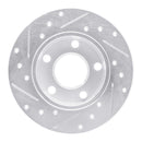 R1 96-05 Audi A4 Quattro Rear Right Drilled & Slotted Silver Brake Rotor