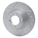 R1 67-76 BMW 1600 Front Left Drilled & Slotted Silver Brake Rotor
