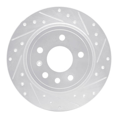 R1 99-10 Saab 9-5 Rear Right Drilled & Slotted Silver Brake Rotor
