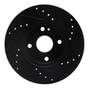 R1 90-03 Ford Escort Front Left Drilled & Slotted Black Brake Rotor