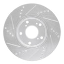 R1 16-26 Honda Accord Front Drill & Slot Silver Rotors