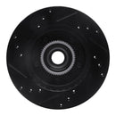 R1 91-03 Chevrolet S10 Blazer Front Right Drilled & Slotted Black Brake Rotor