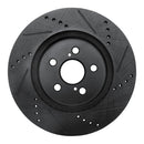 R1 19-25 Toyota Corolla Front & Rear Drilled & Slotted Black Brake Rotor Set