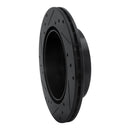 R1 06-12 Mitsubishi Eclipse Rear Right Drilled & Slotted Black Brake Rotor