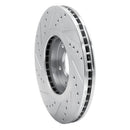 R1 04-11 Hyundai AZERA Front Right Drilled & Slotted Silver Brake Rotor
