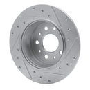 R1 61-91 Mercedes-Benz 230 Rear Left Drilled & Slotted Silver Brake Rotor