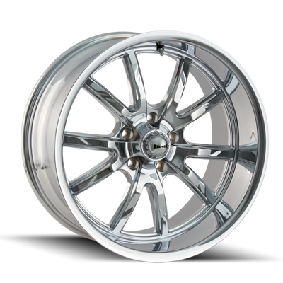Ridler 650 17x8 / 5x120.65 BP / 0mm Offset / 83.82mm Hub Chrome Wheel