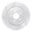 R1 20-26 Ford Mustang Rear Left Drilled & Slotted Geo-Carbon Rotor