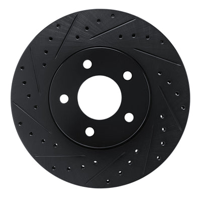 R1 01-07 Buick Rendezvous Front Left Drilled & Slotted Black Brake Rotor