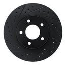 R1 01-07 Buick Rendezvous Front Left Drilled & Slotted Black Brake Rotor