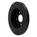 R1 15-20 Honda Fit (USA/Canada) Front Left Drilled & Slotted Black Brake Rotor