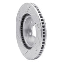 R1 89-97 Porsche 911 Front Right Drilled & Slotted Silver Brake Rotor