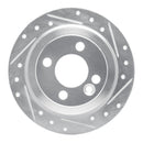 R1 02-08 Mini Cooper Front & Rear Drilled & Slotted Silver Brake Rotor Set