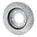 R1 74-80 InternatIonal Scout II Front Drilled & Slotted Silver Brake Rotor Set