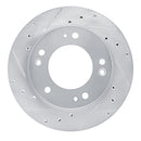 R1 95-02 Kia Sportage (USA/Canada) Front Left Drilled & Slotted Silver Brake Rotor