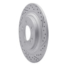 R1 17-23 Hyundai Kona Ev Rear Right Drilled & Slotted Geo-Carbon Rotor