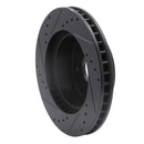 R1 63-82 Chevrolet Corvette Front Right Drilled & Slotted Black Brake Rotor