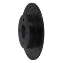R1 04-06 Nissan Sentra Rear Left Drilled & Slotted Black Brake Rotor