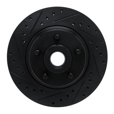 R1 74-84 Chrysler Imperial Front Left Drilled & Slotted Black Brake Rotor