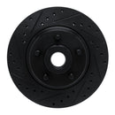 R1 74-84 Chrysler Imperial Front Left Drilled & Slotted Black Brake Rotor