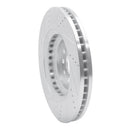 R1 07-23 Lexus LS600h Right Front Drilled & Slotted Silver Brake Rotor