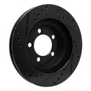 R1 67-67 Ford Galaxie Front Right Drilled & Slotted Black Brake Rotor