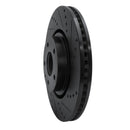 R1 16-25 Mazda CX-5 Front Right Drilled & Slotted Black Brake Rotor