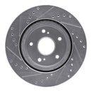 R1 06-17 Suzuki Grand Vitara Front Right Drilled & Slotted Silver Brake Rotor