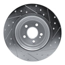 R1 20-25 Mercedes-Benz GLE350 Rear Left Drilled & Slotted Silver Brake Rotor