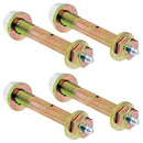 RockJock Greaseable Bolt w/ Hardware 1/2in Thread x 3-1/2in Long (4-pack)