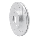 R1 92-98 Lexus SC300 Front Right Drilled & Slotted Silver Brake Rotor